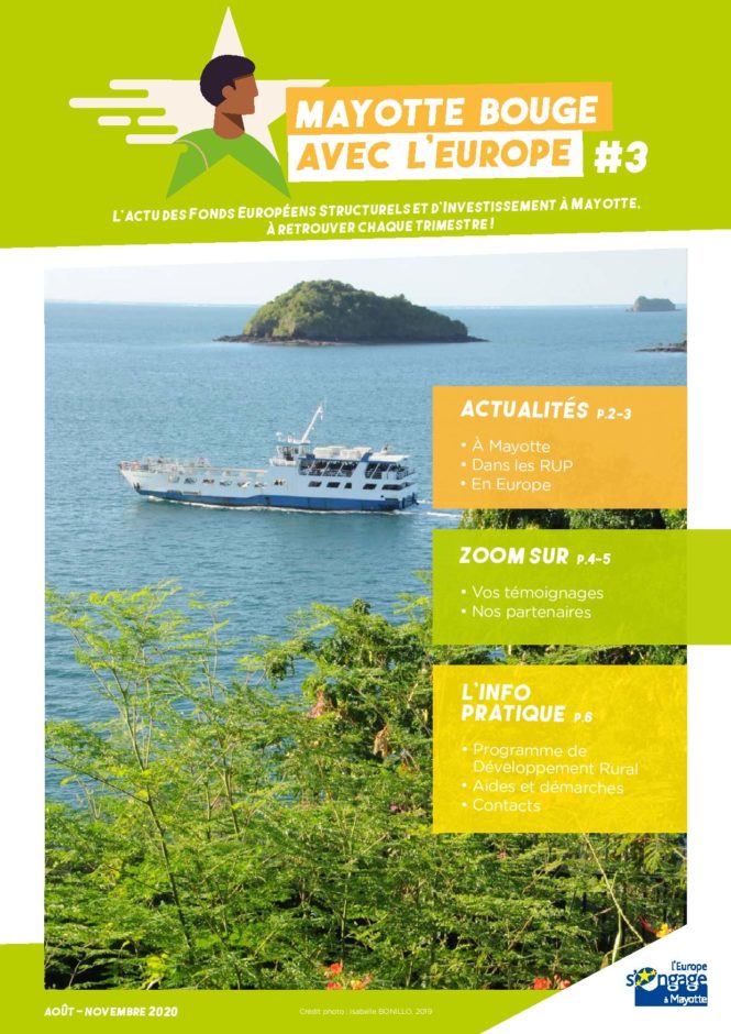 L’actualité de l’Europe à Mayotte Août-Novembre 2020